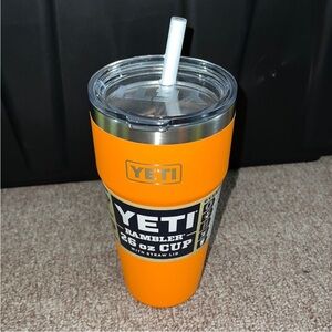 NWT 26OZ Yeti King Crab Orange Straw Cap